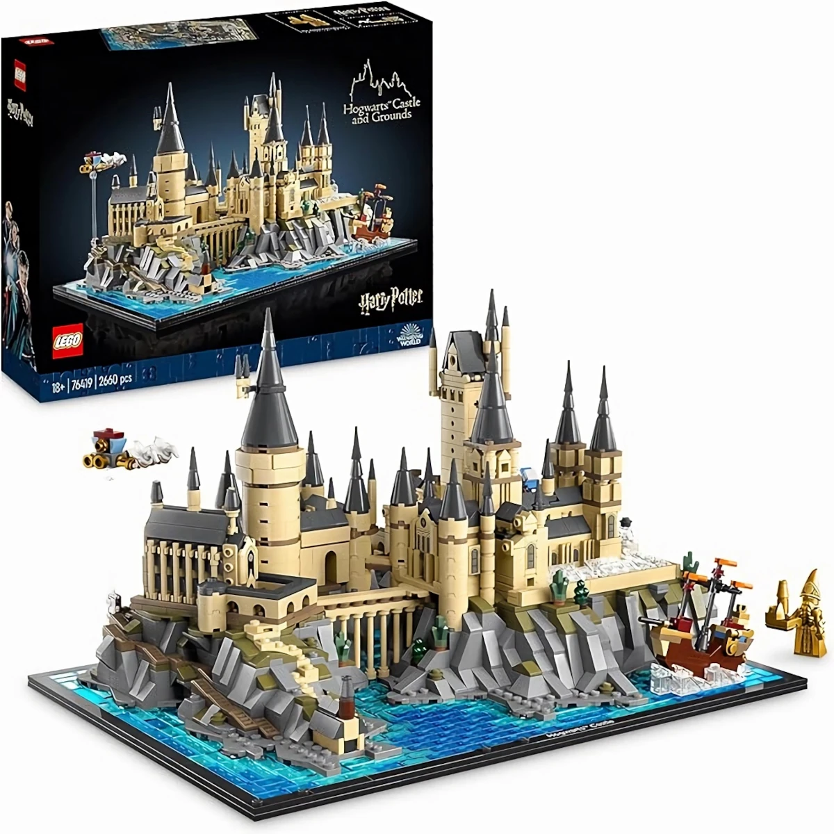 LEGO Harry Potter Castillo y Terrenos de Hogwarts, Set con Lugares Emblemáticos