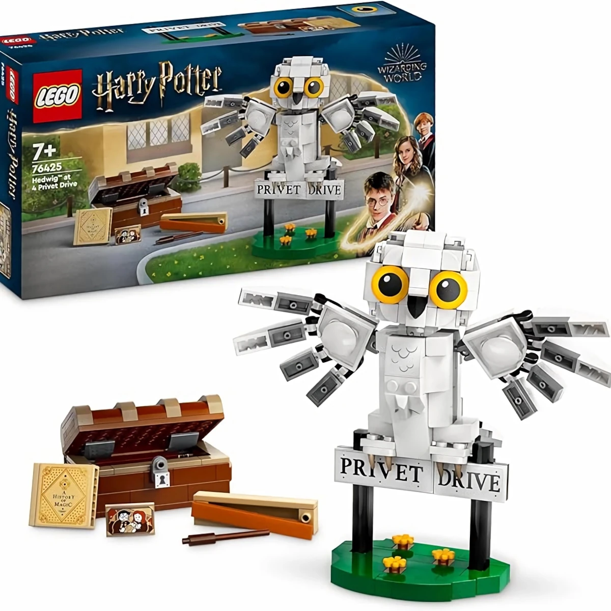 Lego Harry Potter Hedwig en el número 4 de Privet Drive