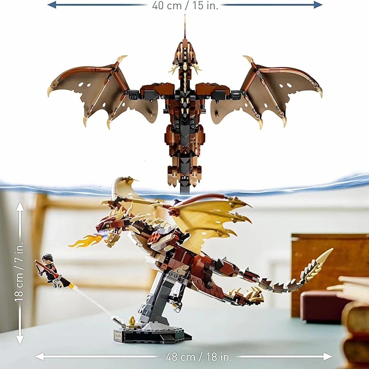 Lego Harry Potter dragón colacuerno Húngaro 1