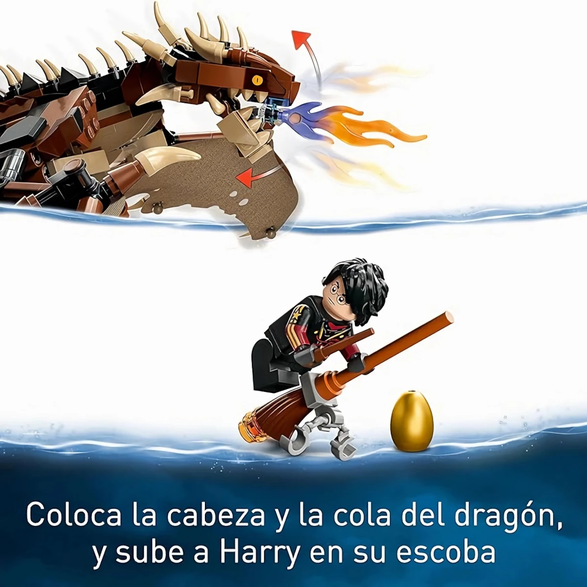 Lego Harry Potter dragón colacuerno Húngaro 4